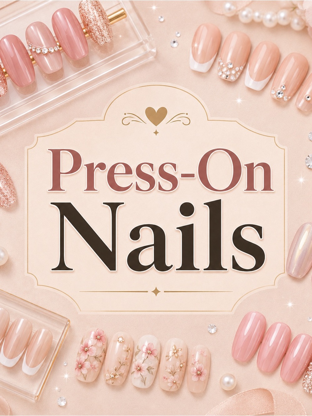 Premium gel press on luxury durable nails sets